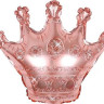 Шар (23''/58 см) Фигура, Корона, Розовое Золото, 1 шт.