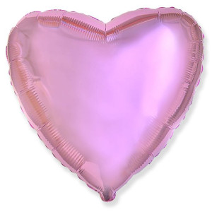 Шар (32''/81 см) Сердце, Розовый нежный, 1 шт.