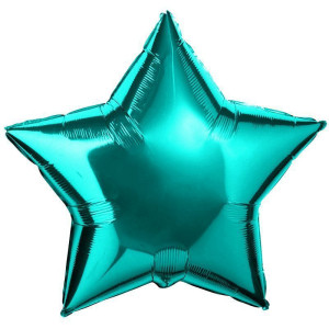 И 18 Звезда Бирюзовый / Star Torquoise / 1 шт /, Фольгированный шар
