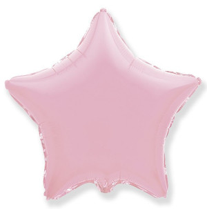 И 18 Звезда Розовый/ Star pink baby/ 1 шт /, Фольгированный шар