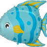 Шар (24''/61 см) Фигура, Маленькая рыбка, Голубой, 1 шт.