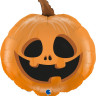 Шар (29''/74 см) Фигура, Страшная тыква на Хэллоуин, Оранжевый, 1 шт.