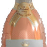 Шар (32''/81 см) Фигура, Бутылка Шампанское, Золотая корона, Розовое Золото, 1 шт.