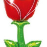 Шар (36''/91 см) Цветок, Роза, Красный, 1 шт.