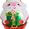 Шар (28''/71 см) Фигура, Дед Мороз с подарками, 1 шт.