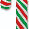 Шар (39''/99 см) Фигура, Леденец трость, Красный/Зеленый, 1 шт.