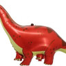 Шар (51''/130 см) Фигура, Динозавр Диплодок, Красный, 1 шт.