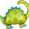 Шар (36''/91 см) Фигура, Динозавр Бронтозавр, 1 шт.