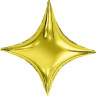 Шар (37''/94 см) Звезда, 4х-конечная, Сириус, Золото, 1 шт. в уп.