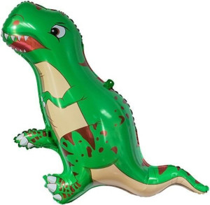 Шар (39''/99 см) Фигура, Динозавр Тираннозавр, Зеленый, 1 шт.