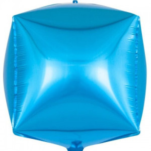 Шар 3D (22''/56 см) Куб, Синий, 1 шт.