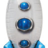 Шар (32''/81 см) Фигура, 3D Ракета, Синий, 1 шт.