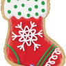 Шар (27''/69 см) Фигура, Новогоднее печенье, Носок для подарков, 1 шт.