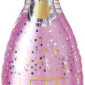 Шар (37''/94 см) Фигура, Бутылка Шампанское, Праздничное конфетти, Розовый, 1 шт.