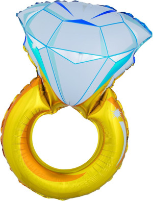 Шар (40''/102 см) Фигура, Кольцо с бриллиантом, 1 шт.