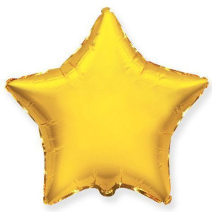 И 18 Звезда Золото / Star Gold / 1 шт /, Фольгированный шар (Испания)