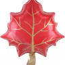 Шар (24''/61 см) Фигура, Кленовый лист, Красный, 1 шт.