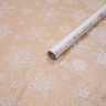 Упаковочная пленка (0,7*7,5 м) Снежинки Ретро, Белый, 1 шт.
