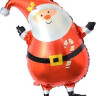 Шар (29''/74 см) Фигура, Дед Мороз в красном колпачке, 1 шт.
