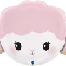 Шар (19''/48 см) Фигура, Милая овечка, Розовый, 1 шт.