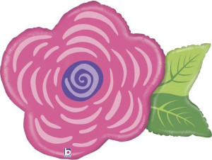 Шар (37''/94 см) Цветок, Розовый, 1 шт.