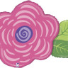 Шар (37''/94 см) Цветок, Розовый, 1 шт.