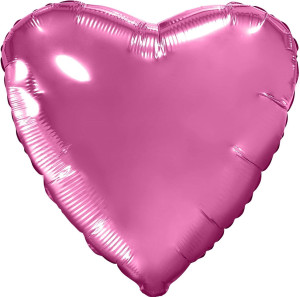 Шар (30''/76 см) Сердце, Розовый пион, 1 шт. в уп.