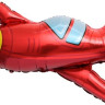 Шар (35''/89 см) Фигура, Самолет, Красный, 1 шт.