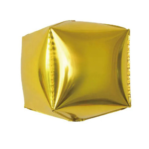 Шар (20''/51 см) Куб, Золото, 1 шт.