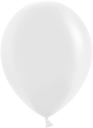 Шар (10''/25 см) Белый, пастель, 100 шт.