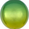 Шар 3D (24''/61 см) Сфера, Светло-зеленый, Градиент, 1 шт.