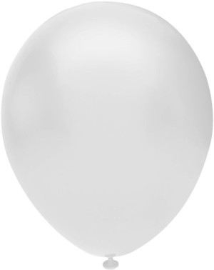 Шар (5''/13 см) Белый (901), металлик, 100 шт.