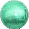 Шар 3D (24''/61 см) Сфера, Стерео, Зеленый, Голография, 1 шт.