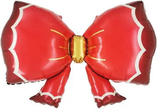 Шар (36''/91 см) Фигура, Бант, Красный, 1 шт.