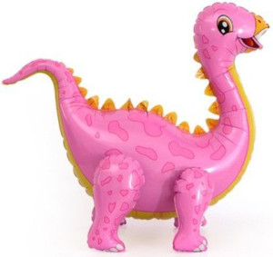 Шар 3D (36''/91 см) Фигура, Динозавр Стегозавр, Розовый, 1 шт. в упак.