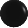 Шар (24''/61 см) Черный (080), пастель, 1 шт.