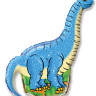Шар (43''/109 см) Фигура, Динозавр Диплодок, Синий, 1 шт.