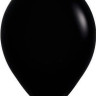 Шар (12''/30 см) Черный (080), пастель, 12 шт.