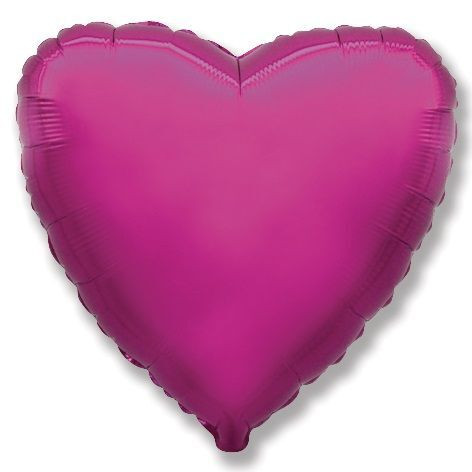 И 32 Сердце Лиловый / Heart Purple / 1 шт /, Фольгированный шар