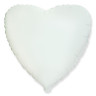 Шар (32''/81 см) Сердце, Белый, 1 шт.