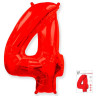 Цифра "4" Красный в упаковке / Four