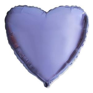 Шар (18''/46 см) Сердце Сиреневый / Lilac, 1 шт.