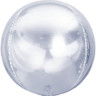 Шар 3D (9''/23 см) Мини-сфера, Серебро, 1 шт.