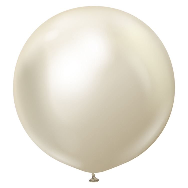 Шар (24''/61 см) Белое золото, Зеркальные шары / Mirror White Gold