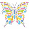 Шар (33''/84 см) Фигура, Сверкающая бабочка, Голография, 1 шт.