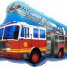 Шар (27''/69 см) Фигура, Пожарная машина с лестницей, 1 шт.