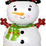 Шар (39''/99 см) Фигура, Снеговик в шляпе, 1 шт.