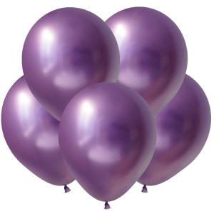 KL Металл 5 Зеркальные шары Фиолетовый / Mirror Violet / 50 шт./ Латексный шар
