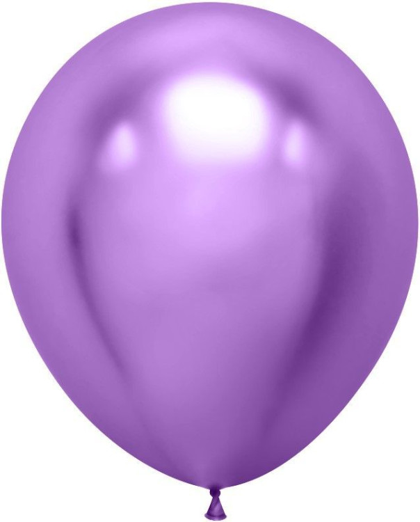 Шар (18''/46 см) Фиолетовый, хром, 10 шт.