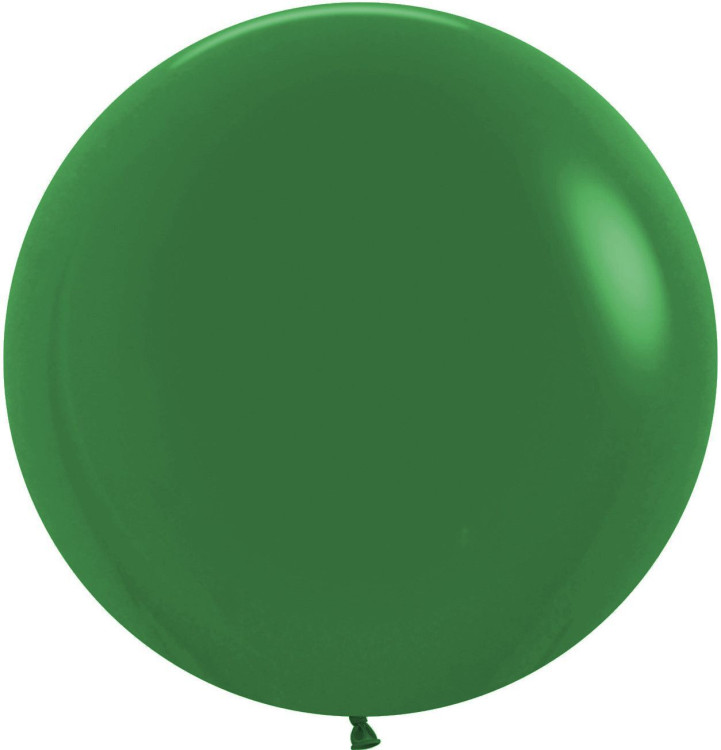 Шар (24''/61 см) Темно-зеленый (032), пастель, 1 шт.